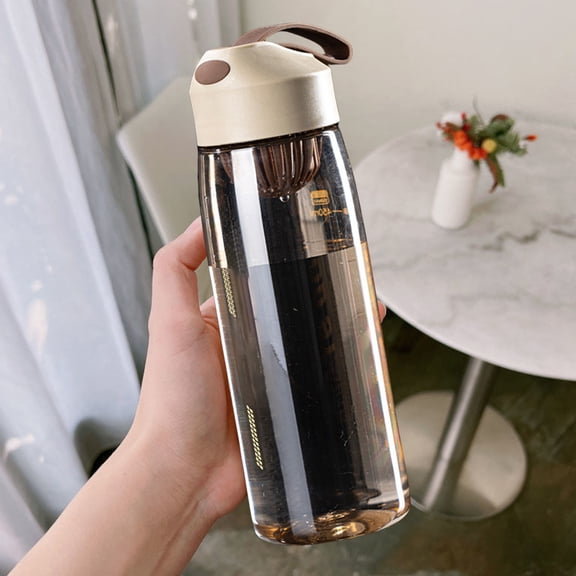 550ml Sports Water Bottle with Carry Loop Built-In Mixing Grids Leakproof BPA-Free Plastic for Gym Fitness Travel