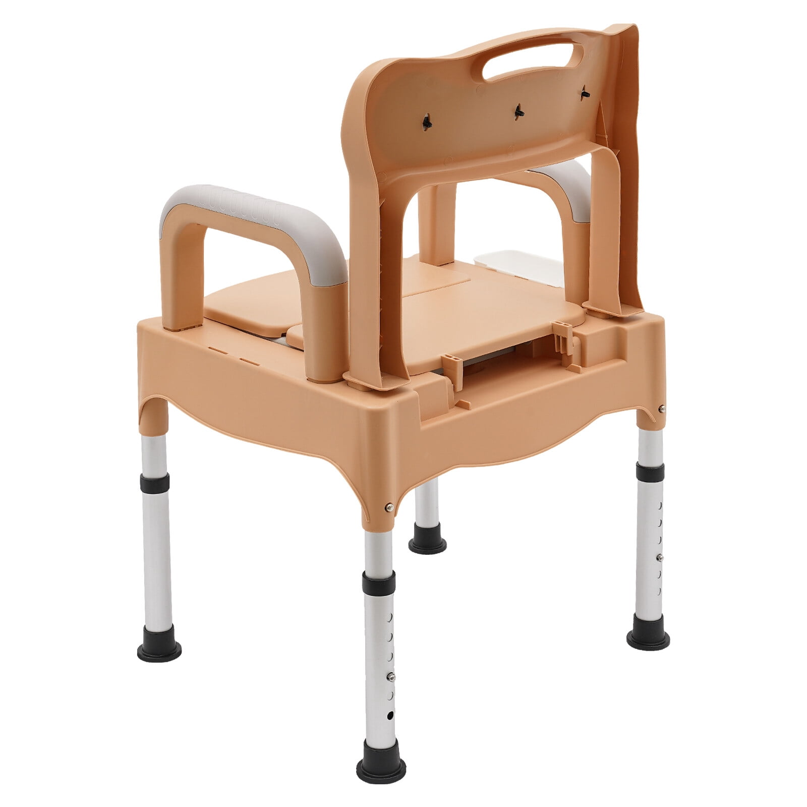 551 lbs Heavy Duty Bedside Commode for Elderly, Adjustable Portable ...