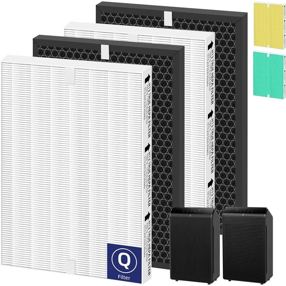 5510 5520 HEPA Air Purifier Filter Q Replacement for 5510 5520 Plasmawave Air Purifier H13 True HEPA Carbon Filter,# 1712-0123-00,2 Set
