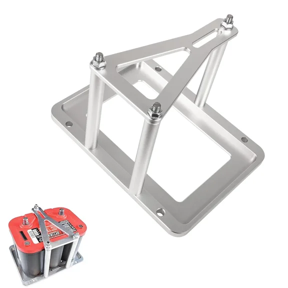 551181 Universal Billet Battery Tray Hold Down Trunk Relocation Box Optima Mount