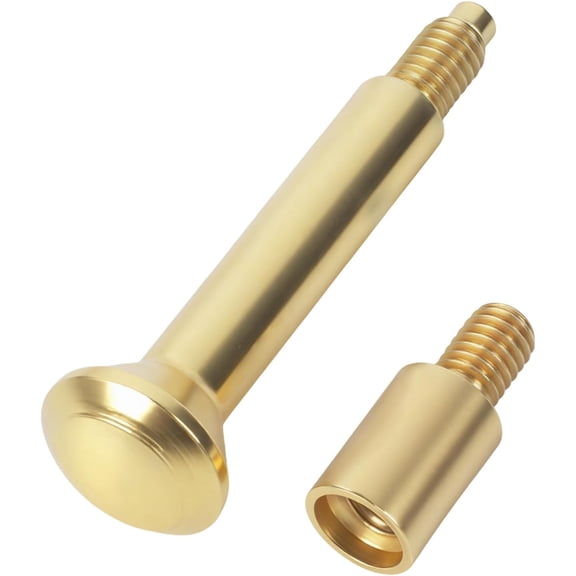 5513.0030 Privacy Pin Replacement, Compatible with Baldwin Estate Lever Strength Privacy Latch, Lifetime Polished Brass Door Handle Privacy Lock Threaded Push Pin with Coupler
