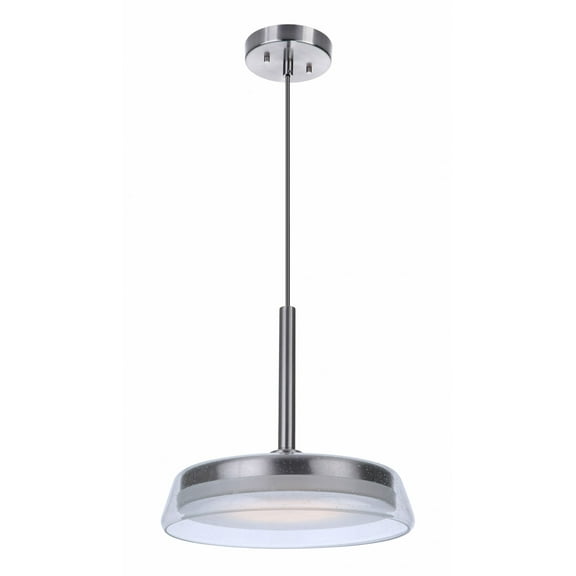 55192-BNK-LED Craftmade Lighting Centric - 14 Inch 15W LED Pendant-Brushed Polished Nickel Finish    -Traditional Installation