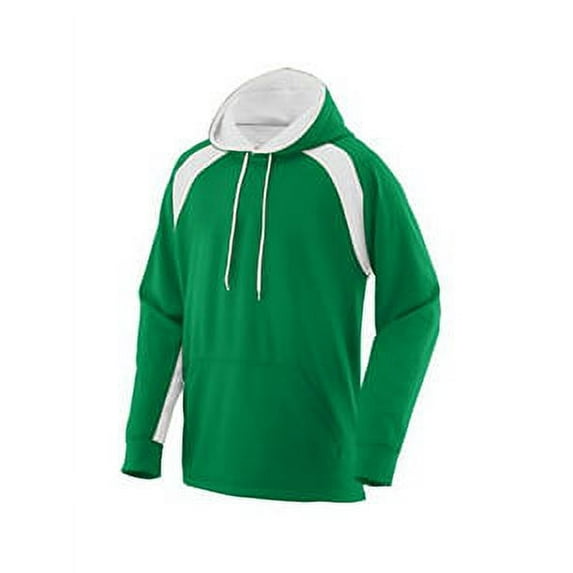 5527A Fanatic Hooded Sweatshirt, Kelly & White - Medium