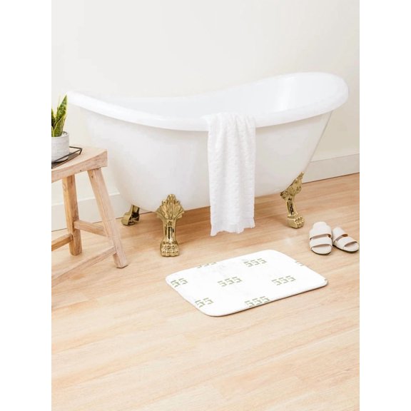 555 Angel Number Doormat, Sage Green Minimalist Entryway Mat, Non-Slip Backing, 2 Sizes