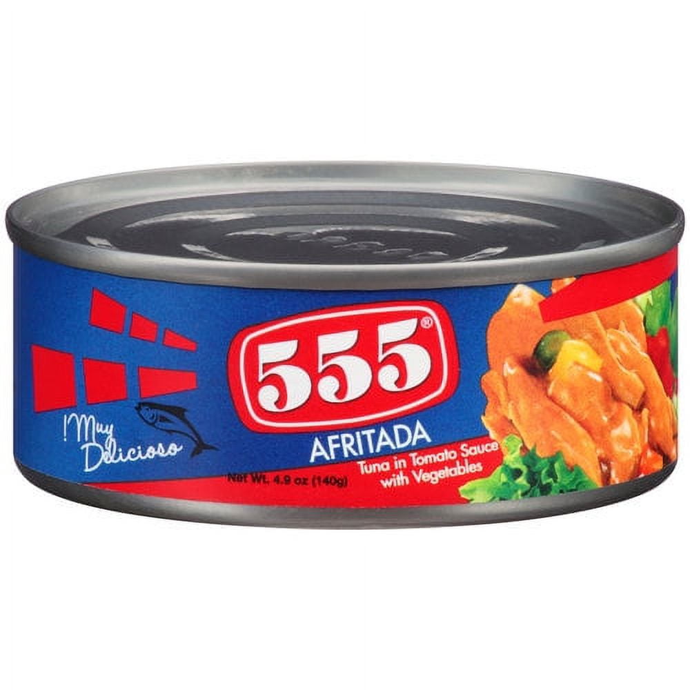 555 Tuna Afritada in Tomato Sauce with Vegetables, 4.9 oz