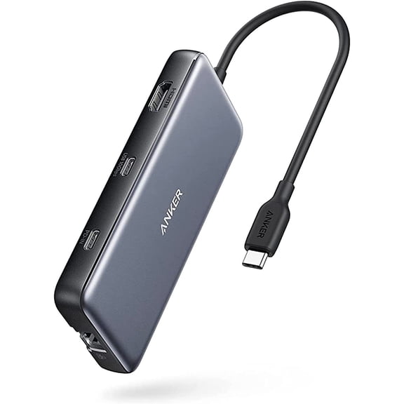 555 USB-C Hub (8-in-1), with 85W Power Delivery, 4K 60Hz HDMI Port, 10Gbps USB C and 2 A Data Ports, Ethernet microSD SD Card Reader, for MacBook Pro More