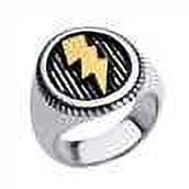 555Jewelry Classic Stainless Steel Rings for Men, Signet Seal Lightning ...