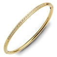 thumbnail image 1 of 555Jewelry Stainless Steel & Cubic Zirconia Hinged Oval Cuff Bangle Bracelet for Women, Gold, 1 of 9