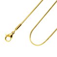 thumbnail image 1 of 555jewelry 1.2mm Stainless Steel Snake Chain Necklace for Men & Women, Stainless Steel Necklace for Men, Classic Necklace for Women, Simple Thin Delicate Chain Necklace, Gold, 20 Inch, 1 of 6