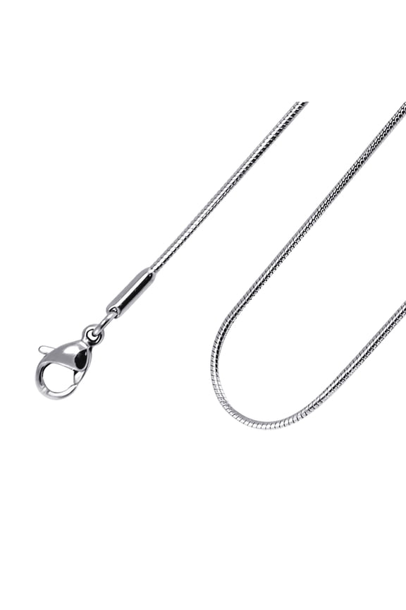 1.2mm Stainless Steel Snake Chain Necklace for Men & Women, Stainless Steel Necklace for Men, Classic Necklace for Women, Simple Thin Delicate Chain Necklace, Sliver, 20 Inch