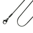 thumbnail image 1 of 555jewelry 1.2mm Stainless Steel Snake Chain Necklace for Men & Women, Stainless Steel Necklace for Men, Classic Necklace for Women, Simple Thin Delicate Chain Necklace, Black, 24 Inch, 1 of 6