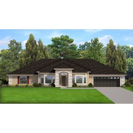 556-2390: Colonial European 4 Bed, 3 Bath Luxury Home Plan, 2390 Sq Ft: Full Blueprints with License to Build by Home Plan Marketplace - Lesuto