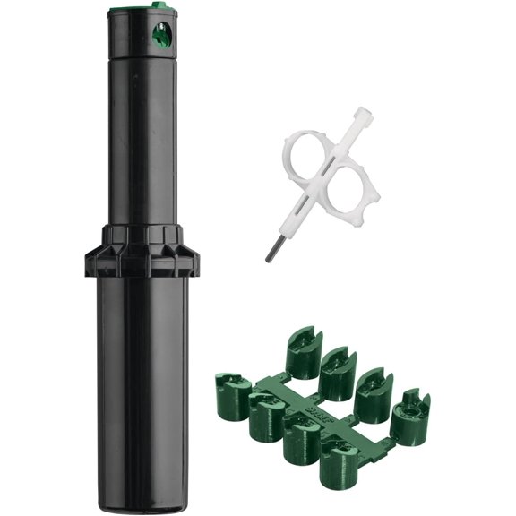 55662 Voyar II Professional 4" Adjustable Pop-Up ar Drive Rotor Spray Head, 40 to 360 Pattern, 25' - 52' Distance (Ten Bonus nozzles Included),