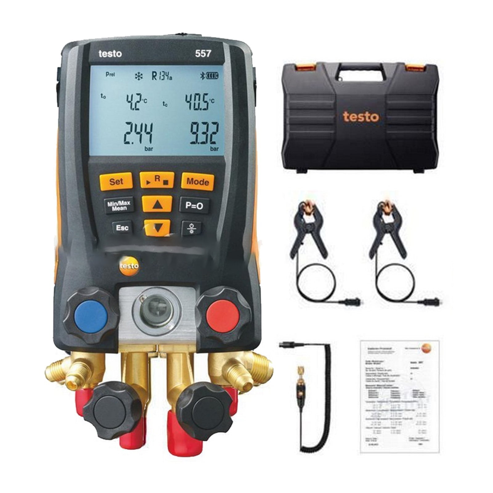 557 Digital Manifold HVAC Gauge System Kit Pressure Gauge Refrigeration Meter External Vacuum Digital Manometer ,Accurately Measure