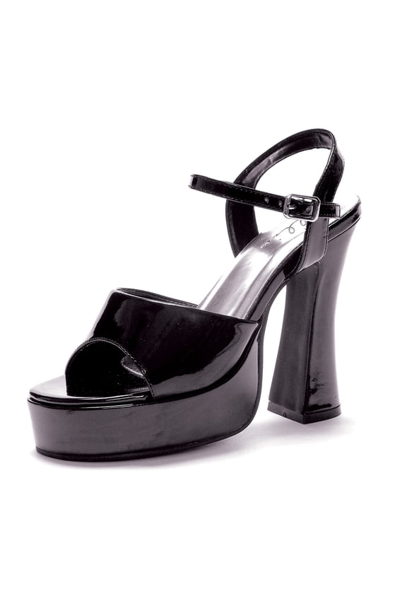 557-Lea Platform  Patent Leather Pumps Shoes