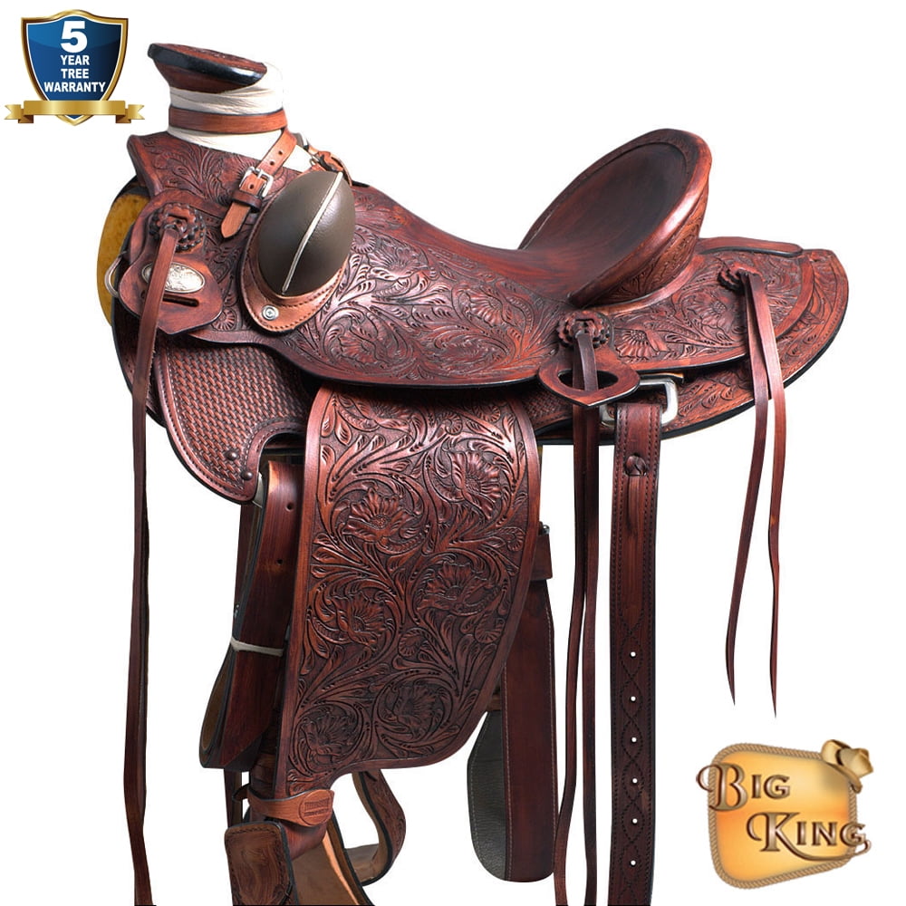 Western Saddle Roping Ranch Equestrian Trail Horse Wade Tree A Fork Tack 10 18 2