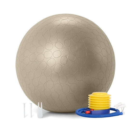 Athletic Works 55cm Exercise Yoga Ball, Anti Burst Free Air Pump for Gym Workout