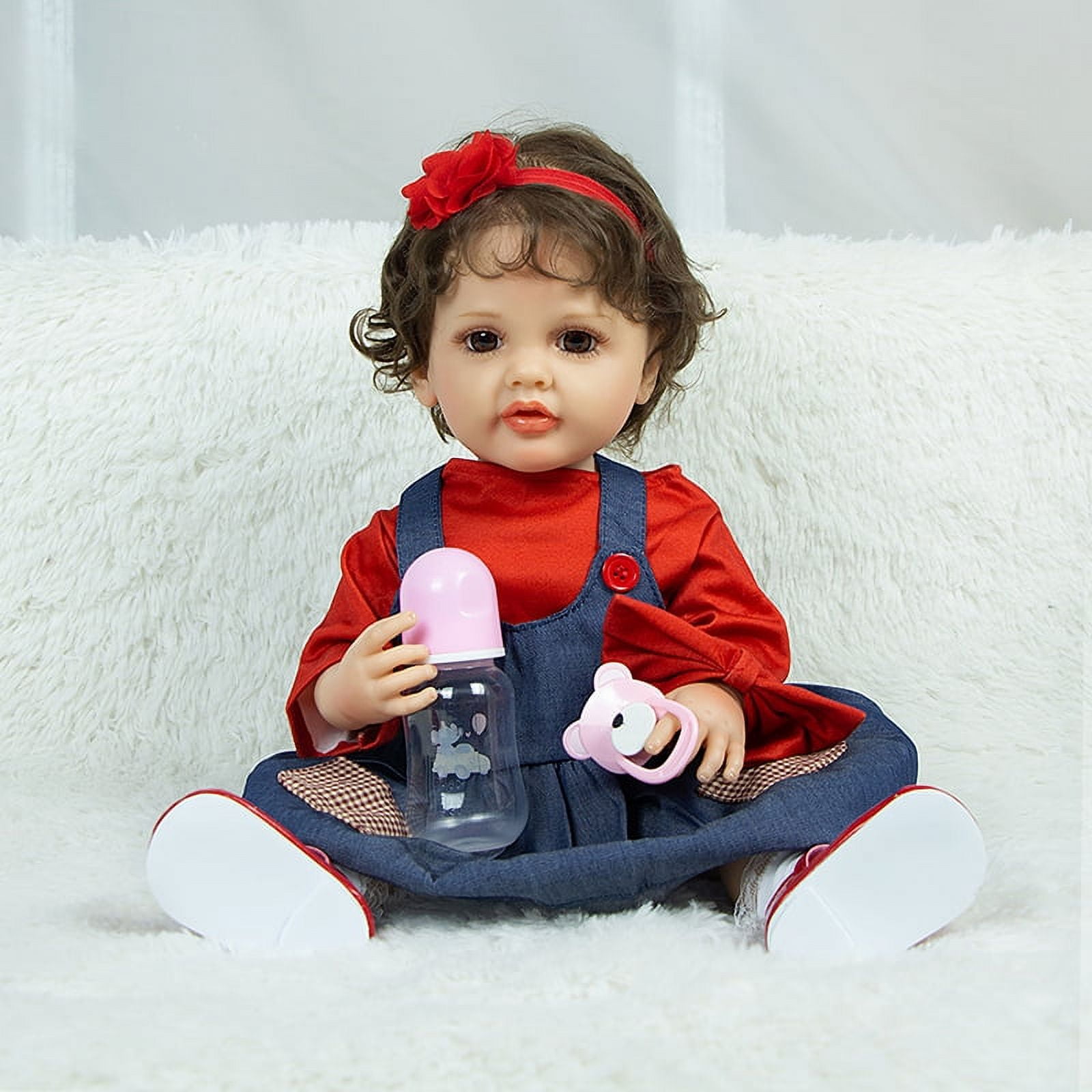 Reborn baby ready to ship，reborn toddler girl lifelike 3D skin multiple layers good painting，realistic baby dolls，reborn doll girl