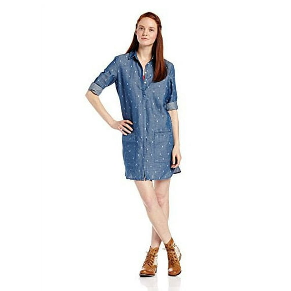 55DSL by Diesel Juniors Daisetta Shirt Dress, Blue, XX-Small