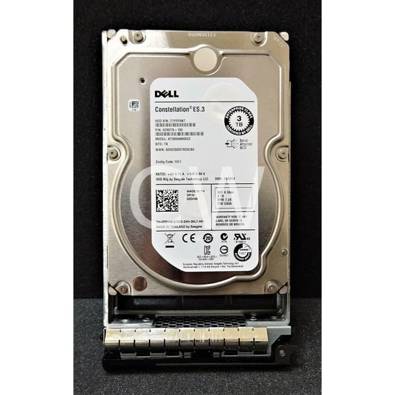 55H49 ST3000NM0023 Dell Constellation 3TB 7200RPM 6Gb 3.5" SAS R310 R320 T420 (NOT FOR HOME PC)
