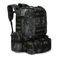 thumbnail image 1 of 55L 4 in 1 Backpack for Camping Hiking Trekking Hunting Bug Out Bag Outdoor Backpack (Black Python Camo), 1 of 7