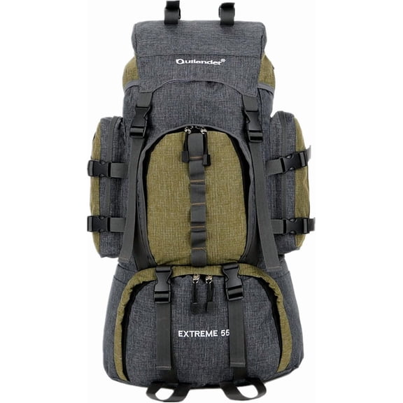 55L Hunting Backpack Internal Frame Hiking Backpack Lightweight Water Resistant Travel Daypack with Rain Cover