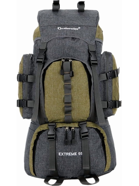 55L Hunting Backpack Internal Frame Hiking Backpack Lightweight Water Resistant Travel Daypack with Rain Cover