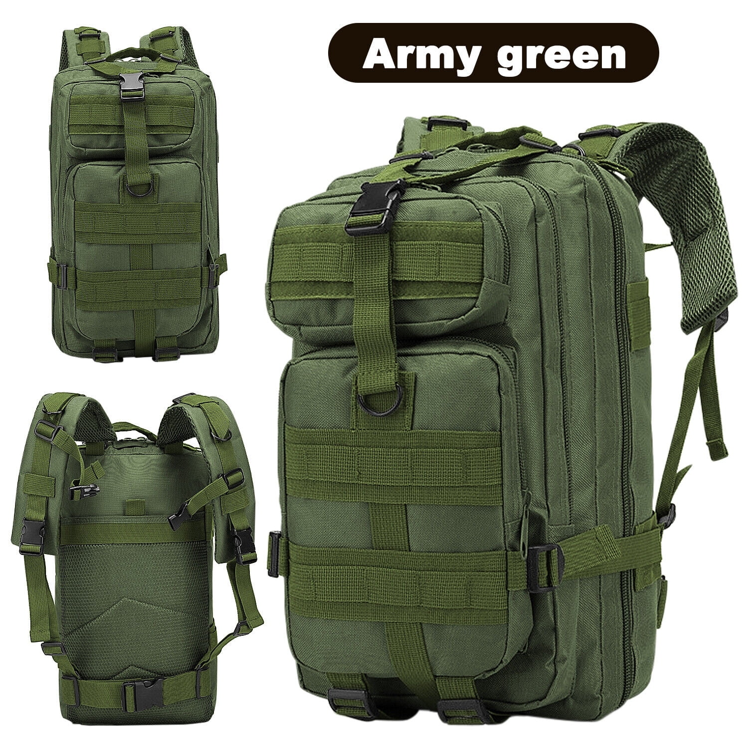 55L Military Tactical Backpack Molle Bag Army Assault Pack Detachable ...