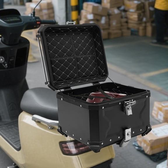55L Motorcycle Top Case Waterproof Motorbike Tail Box Motorcycles Tail Storage Case with Safety Lock