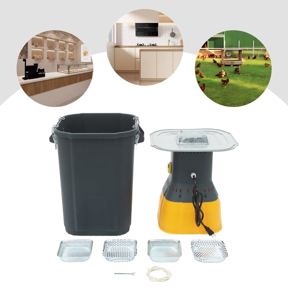 55L PP Electric Grain Grinder, Agricultural Feed Grain Mill Grinder, 5 Grinding Modes, 110V 1300W