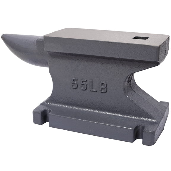 55LB(25KG)Cast Iron Anvil,with Square Horn and Stable Base,for Bending, Shaping,and Twisting,Gray,