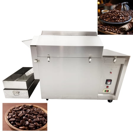 55LBS Coffee Roaster Nuts Bean Roasting Machine Electric Heating Automatic Commercial 220V 6.5KW