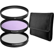 55MM Lens Filter Kit Bundle Pro, Includes 55MM CPL Filter, 55MM UV Filter, 55MM FL-D UV, Polarizer Filter, Fluorescent Filter 55MM Universal for Camera Lens w 55MM Filter + Lens Filter Travel Case