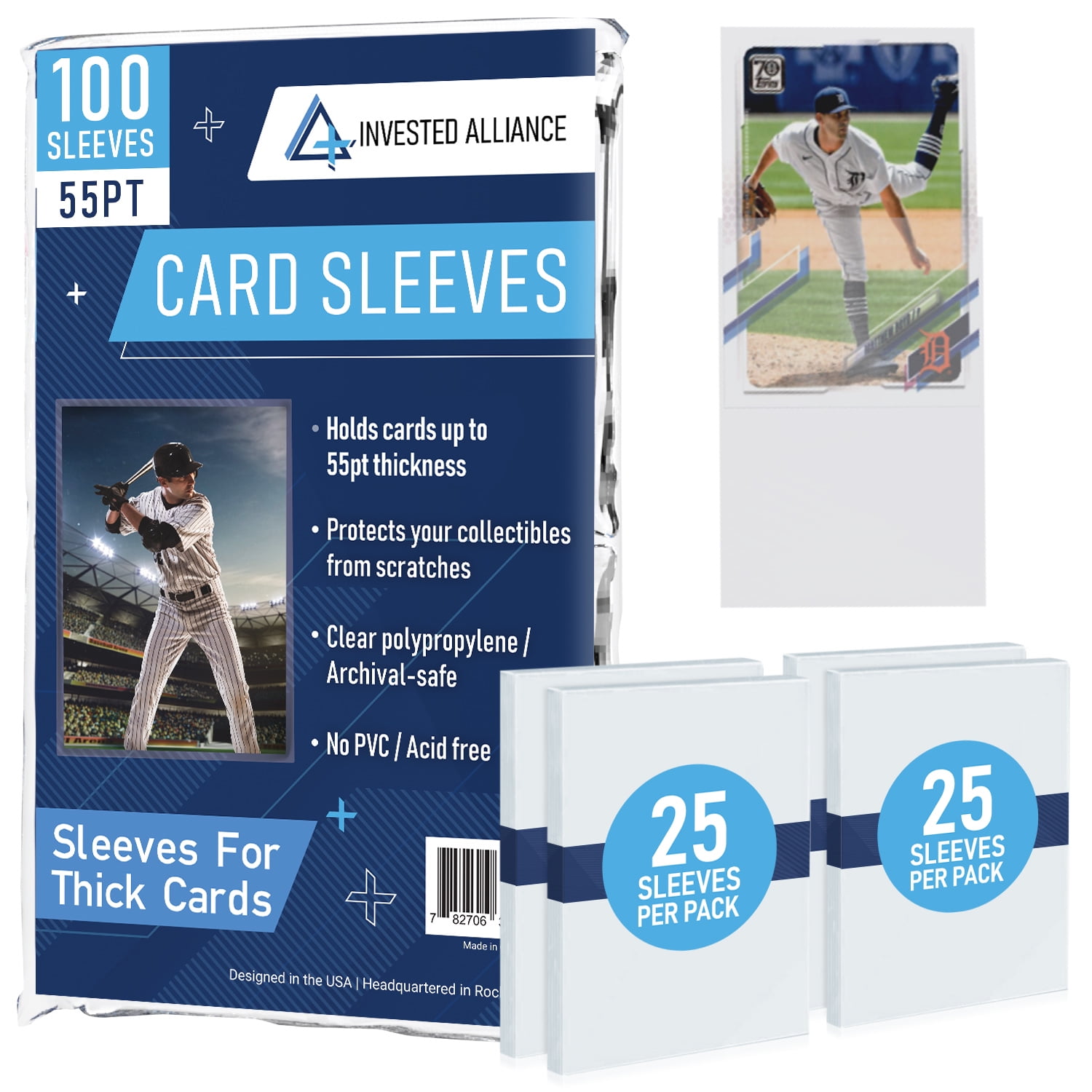 sleeves for baseball cards Amazon.com: 200 Hard Plastic Card Sleeves, Premium Baseball Card Protectors, 3"x 4" Trading Cards Sleeves, Sports Game Cards Holder Top Cases (100 Hard Sleeve + 100 Soft Sleeve) : Toys & Games