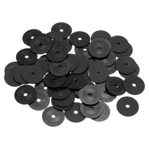55Pcs M3 Nylon Flat Washers Plastic Washer 3mm ID 20mm OD 1mm Thick, Black