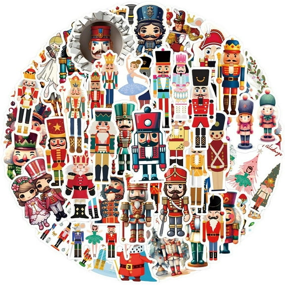 55Pcs/Set Cartoon The Nutcracker Stickers Waterproof Graffiti Stickers Cute Decorative Bottle Stickers for Girl and Teens