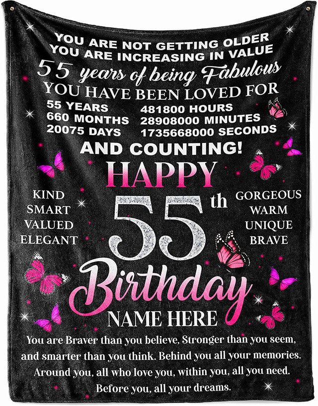 Personalized Name Blanket - Custom Name And Background Fleece Blanket