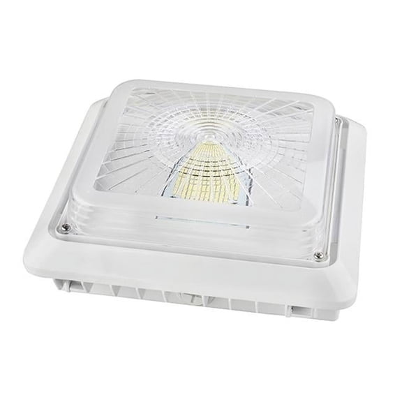 55W 5800-6000 Lumens, 100-277V UL Driver Canopy Light, White