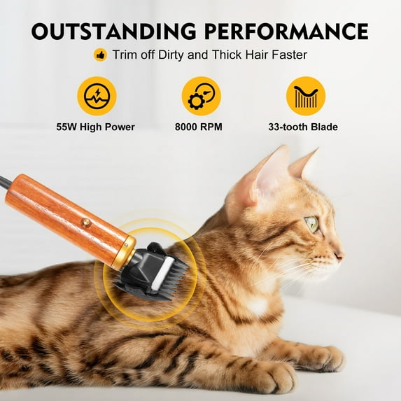 55W Electric Pet Clipper Shears Tool Farm Goat Sheep Shears Animal Hair Trimmer Dog Cat Rabbit Shave Grooming Wool