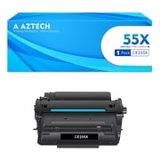 Aztech Compatible for HP CE255X 55X Toner Cartridge 1-Pack for P3015 P3015DN P3015X Pro MFP M521DN M521DW M525 Printer Ink Black