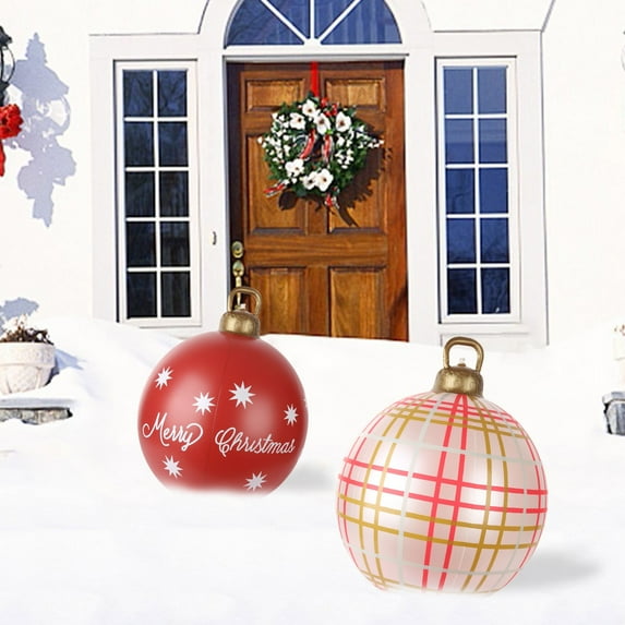 55cm Inflatable Christmas Decor - Santa Claus & Snowman PVC Yard Decoration, Weatherproof Outdoor Holiday Inflatable for Garden, Porch, Front Door, Includes Pump & Filling (21.7in)