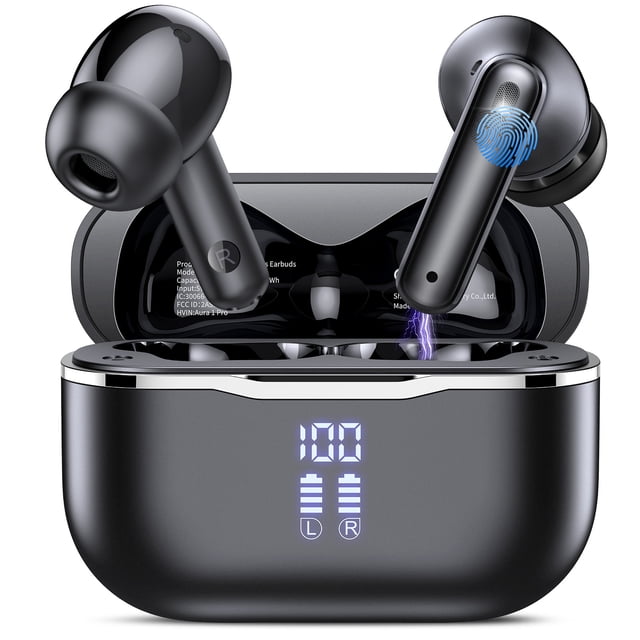 55dB ANC Wireless Earbuds, Bluetooth 6.0 Headphones with 6 ENC Noise ...