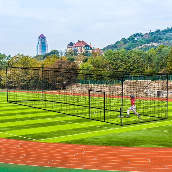 YeahiBaby Versatile Outdoor Batting Cage Type Batting Cage Net, Black