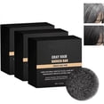 thumbnail image 1 of 55g Gray Hair Coverage Soap Hair Reverse Shampoo Soap Bar White Hair Darkening Soap Natural Hair Care Shampoo Bar For Men Women, 1 of 5
