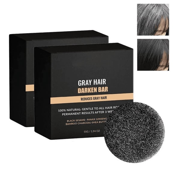 55g Gray Hair Coverage Soap Hair Reverse Shampoo Soap Bar White Hair Darkening Soap Natural Hair Care Shampoo Bar For Men Women