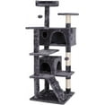 55in Cat Tree Tree Tower Condo Furniture,MultiLevel Cozy Pet Play