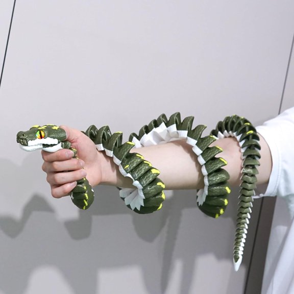 55inch Super Large python,Flexible Joint Animal Figurines, Cool Stuff Fun Gift,Home Office Decor,Fidget Toy for Adults Teens Boy Gifts Easter Basket Stuffers