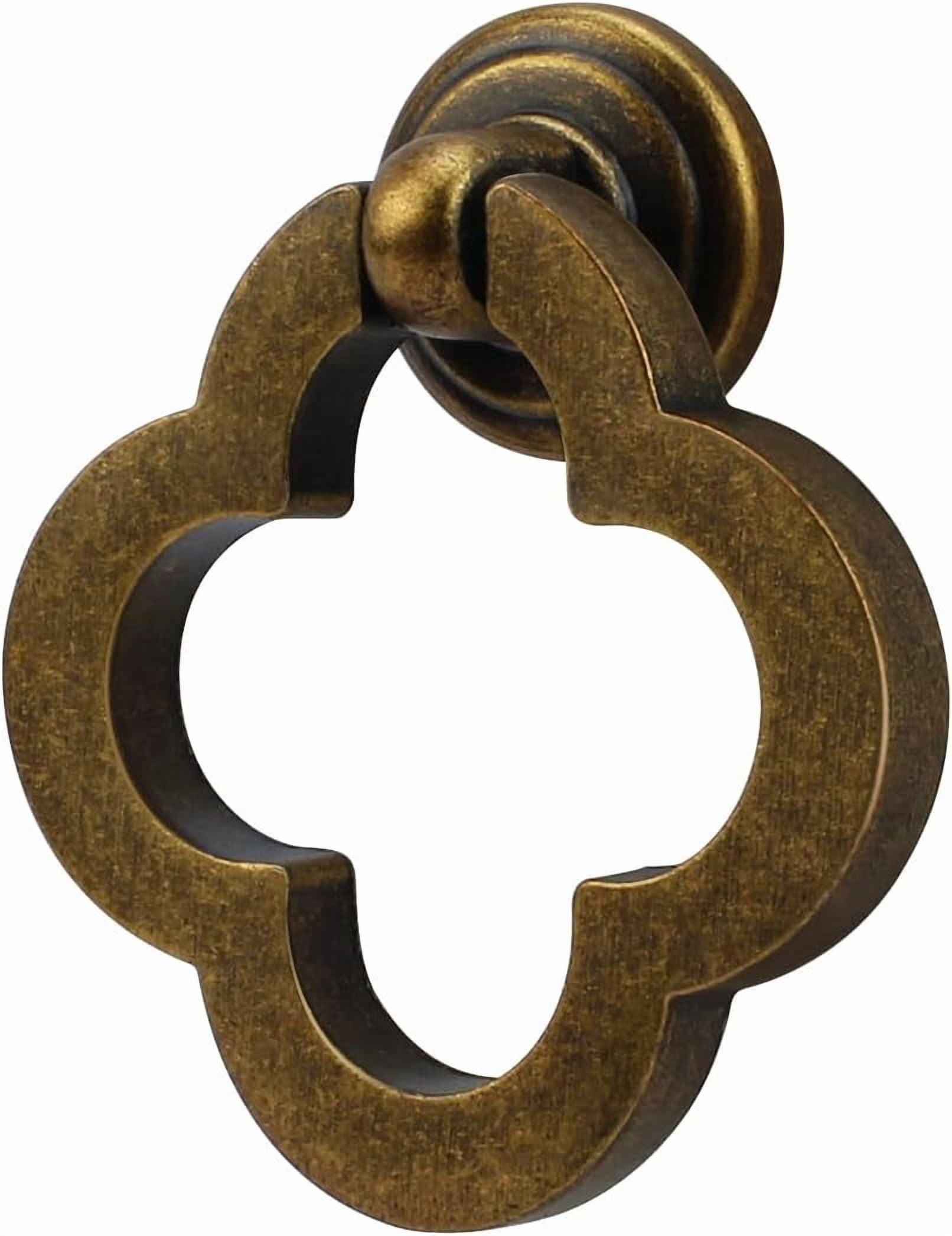 55mm 10 Pack Cupboard Cabinet Knobs, Antique Brass Solid Dresser Drawer knobs with Screws, Knobs for Kitchen Bedroom Bathroom