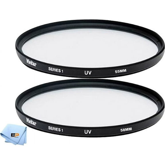 55mm & 58mm UV Filter for Nikon 18-55mm f/3.5-5.6G VR AF-P DX and Nikon 70-300mm f/4.5-6.3G ED