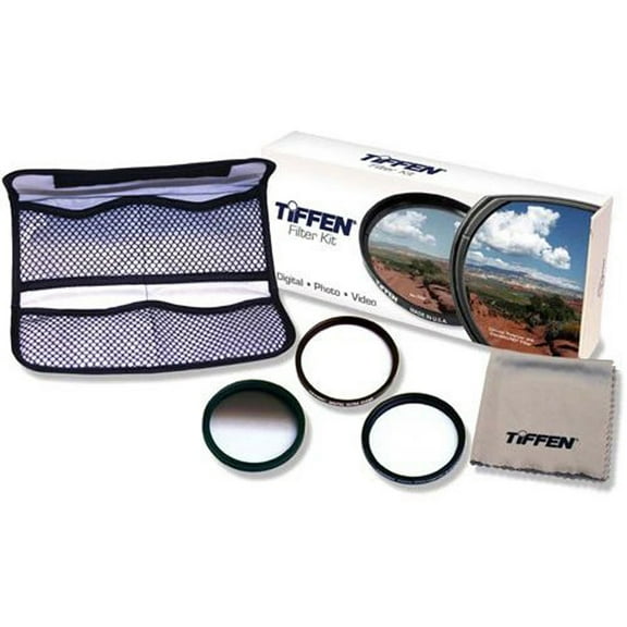 Tiffen 55mm Digital Pro SLR Filter Kit, With Digital Ultra Clear, Color Grad ND.6, Pro-Mist 2 Filters, Micro Fiber Cleaning Cloth & Filter Case